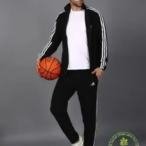 Adidas Black Striped Men's Track Suit