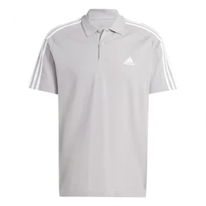 Adidas Men's Essentials Embroidered Small Logo 3-Stripes Polo Shirt