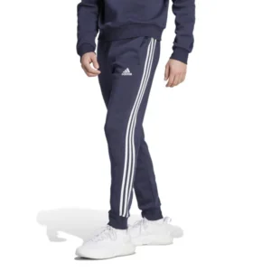 Adidas Men’s Navy Track Pants – Iconic Three Stripes Slim Fit